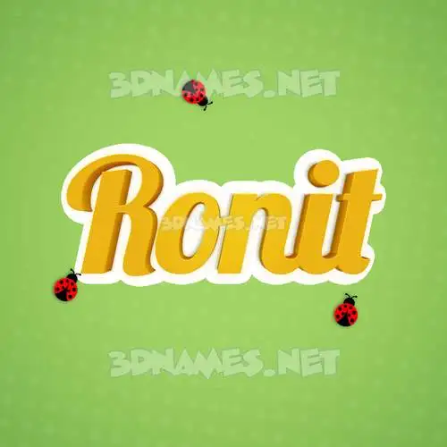 ronit in Ladybugs style - 3D name wallpaper ronit in Ladybugs style - 3D name wallpaper
