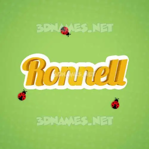 ronnell in Ladybugs style - 3D name wallpaper ronnell in Ladybugs style - 3D name wallpaper