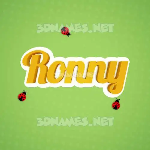 ronny in Ladybugs style - 3D name wallpaper ronny in Ladybugs style - 3D name wallpaper