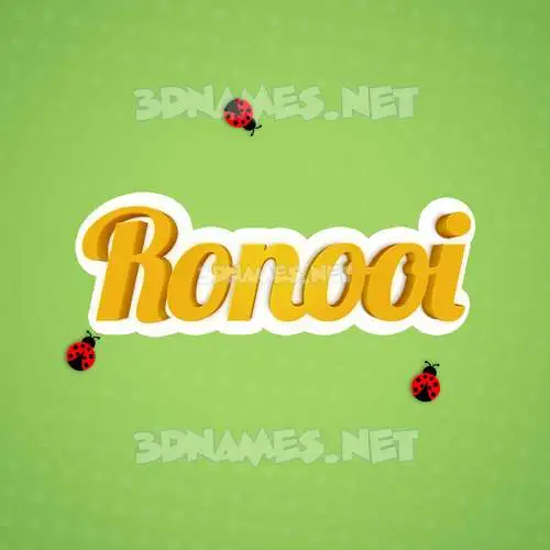 ronooi in Ladybugs style - 3D name wallpaper ronooi in Ladybugs style - 3D name wallpaper