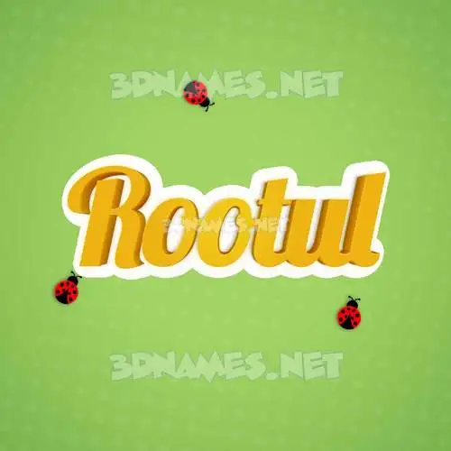 rootul in Ladybugs style - 3D name wallpaper rootul in Ladybugs style - 3D name wallpaper