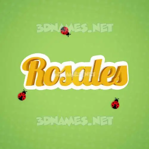 rosales in Ladybugs style - 3D name wallpaper rosales in Ladybugs style - 3D name wallpaper
