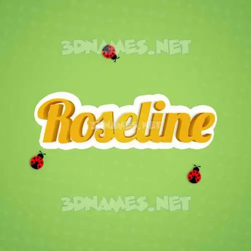 roseline in Ladybugs style - 3D name wallpaper roseline in Ladybugs style - 3D name wallpaper