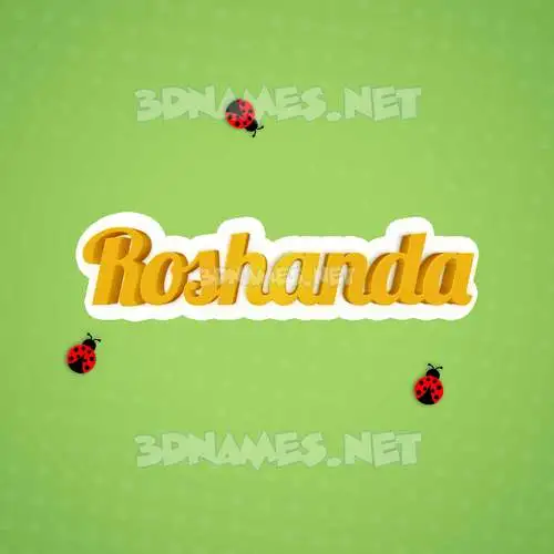 roshanda in Ladybugs style - 3D name wallpaper roshanda in Ladybugs style - 3D name wallpaper