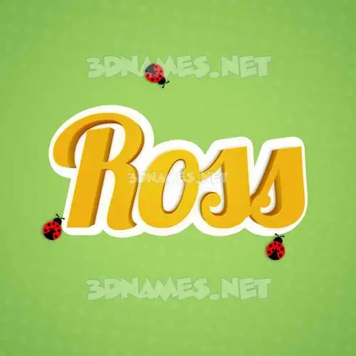ross in Ladybugs style - 3D name wallpaper
