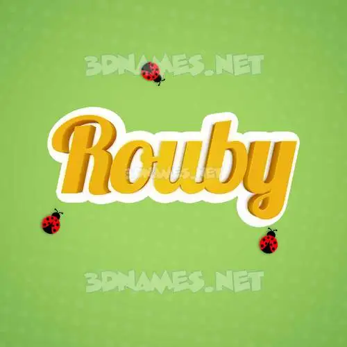 rouby in Ladybugs style - 3D name wallpaper