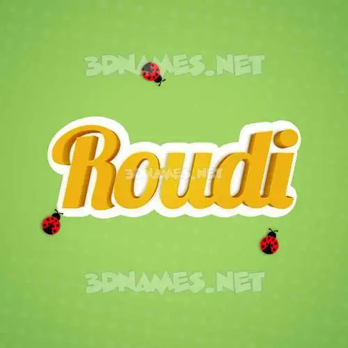 roudi in Ladybugs style - 3D name wallpaper roudi in Ladybugs style - 3D name wallpaper