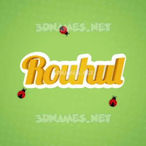 rouhul in Ladybugs style - 3D name wallpaper rouhul in Ladybugs style - 3D name wallpaper