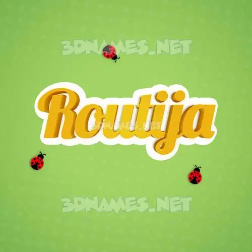 routija in Ladybugs style - 3D name wallpaper routija in Ladybugs style - 3D name wallpaper