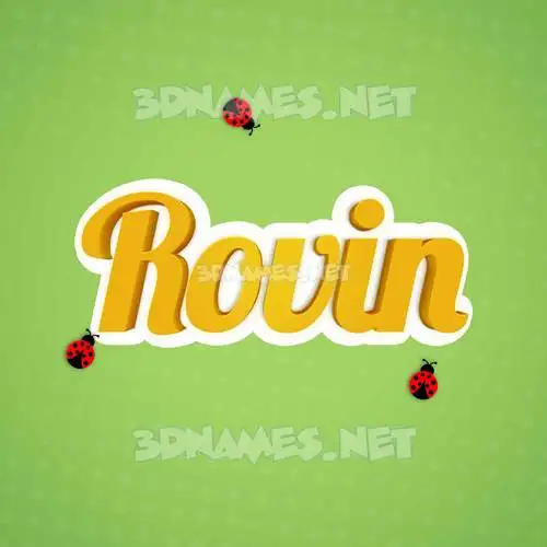 rovin in Ladybugs style - 3D name wallpaper