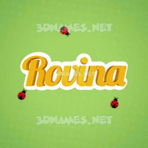 rovina in Ladybugs style - 3D name wallpaper rovina in Ladybugs style - 3D name wallpaper