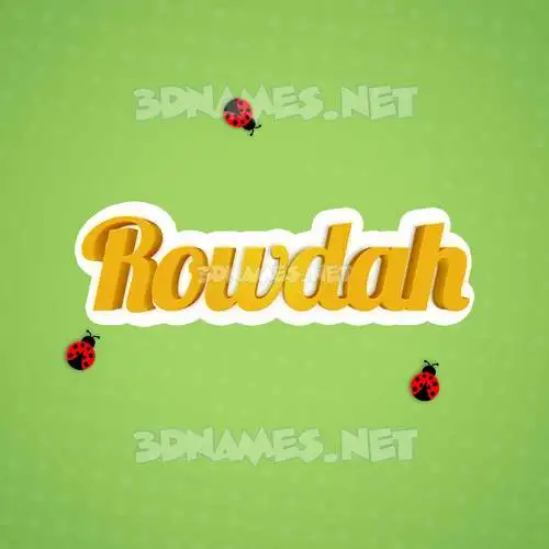 rowdah in Ladybugs style - 3D name wallpaper rowdah in Ladybugs style - 3D name wallpaper