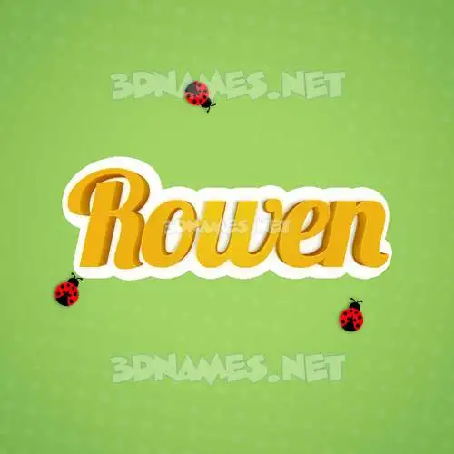 rowen in Ladybugs style - 3D name wallpaper rowen in Ladybugs style - 3D name wallpaper