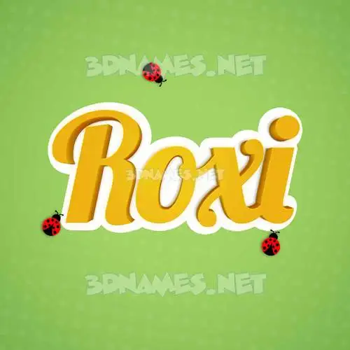 roxi in Ladybugs style - 3D name wallpaper roxi in Ladybugs style - 3D name wallpaper