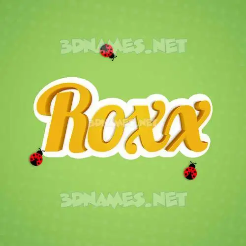 roxx in Ladybugs style - 3D name wallpaper roxx in Ladybugs style - 3D name wallpaper