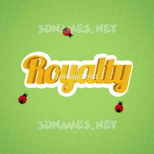 royalty in Ladybugs style - 3D name wallpaper royalty in Ladybugs style - 3D name wallpaper