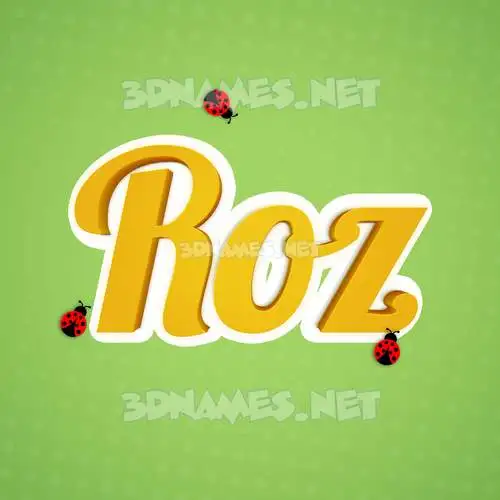 roz in Ladybugs style - 3D name wallpaper roz in Ladybugs style - 3D name wallpaper