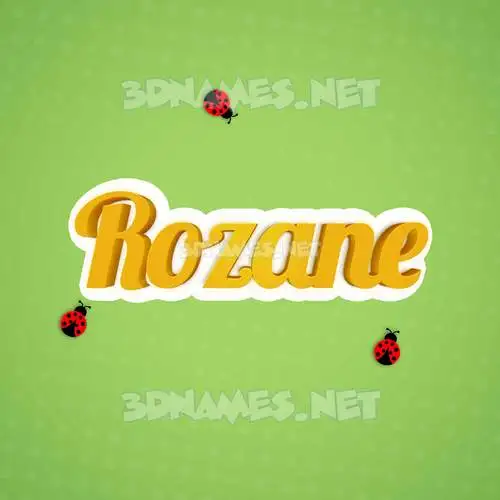 rozane in Ladybugs style - 3D name wallpaper rozane in Ladybugs style - 3D name wallpaper