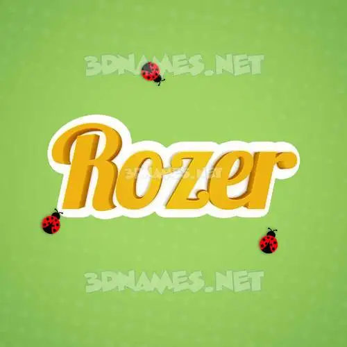 rozer in Ladybugs style - 3D name wallpaper rozer in Ladybugs style - 3D name wallpaper