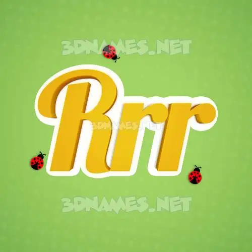 rrr in Ladybugs style - 3D name wallpaper rrr in Ladybugs style - 3D name wallpaper
