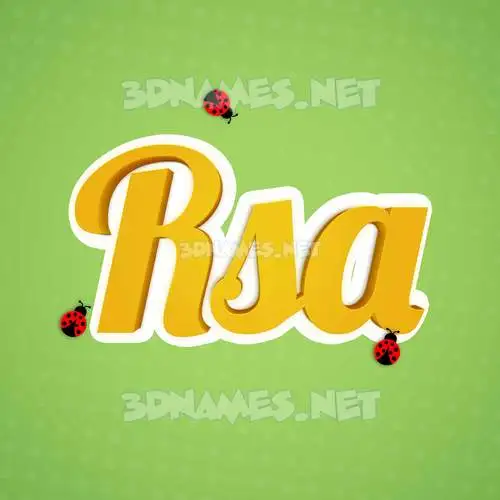 rsa in Ladybugs style - 3D name wallpaper