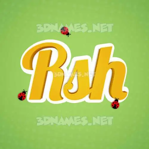 rsh in Ladybugs style - 3D name wallpaper rsh in Ladybugs style - 3D name wallpaper