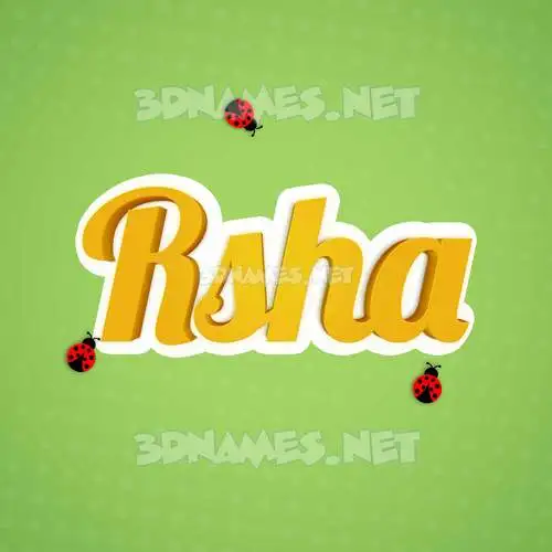 rsha in Ladybugs style - 3D name wallpaper rsha in Ladybugs style - 3D name wallpaper