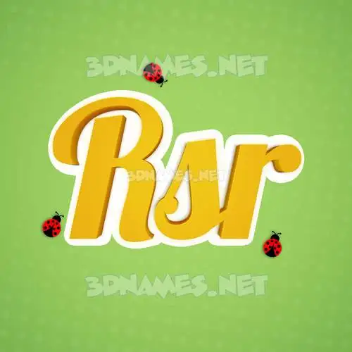 rsr in Ladybugs style - 3D name wallpaper rsr in Ladybugs style - 3D name wallpaper