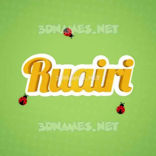 ruairi in Ladybugs style - 3D name wallpaper