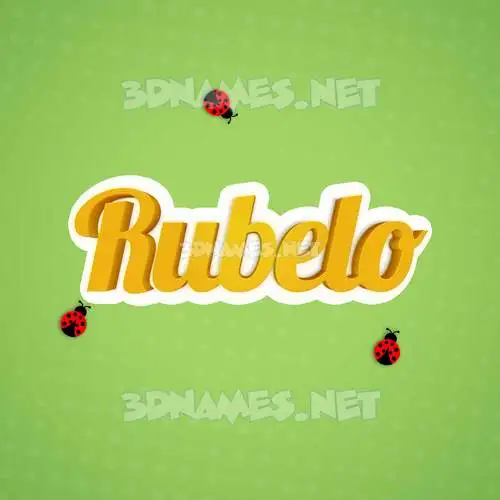 rubelo in Ladybugs style - 3D name wallpaper