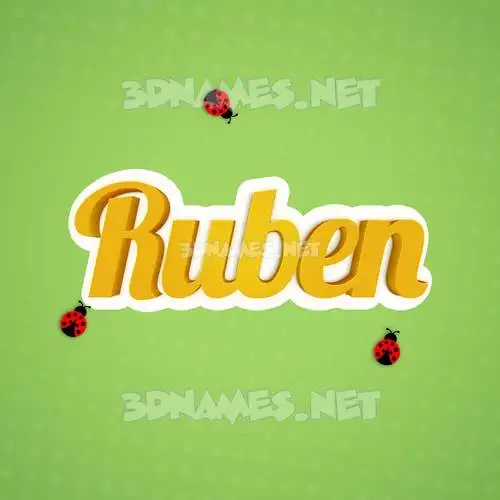 ruben in Ladybugs style - 3D name wallpaper ruben in Ladybugs style - 3D name wallpaper