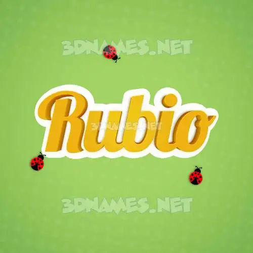 rubio in Ladybugs style - 3D name wallpaper rubio in Ladybugs style - 3D name wallpaper