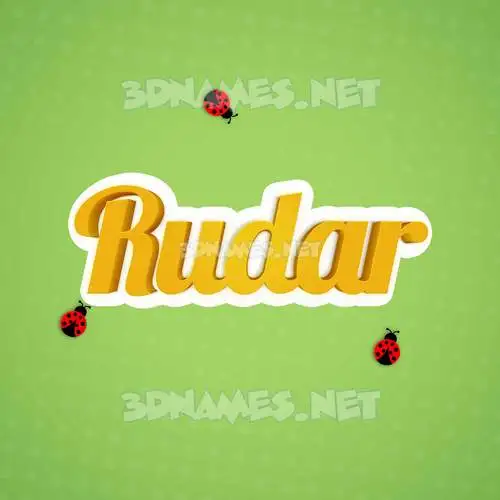rudar in Ladybugs style - 3D name wallpaper rudar in Ladybugs style - 3D name wallpaper