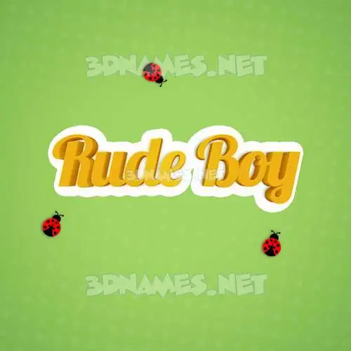 rude boy in Ladybugs style - 3D name wallpaper rude boy in Ladybugs style - 3D name wallpaper