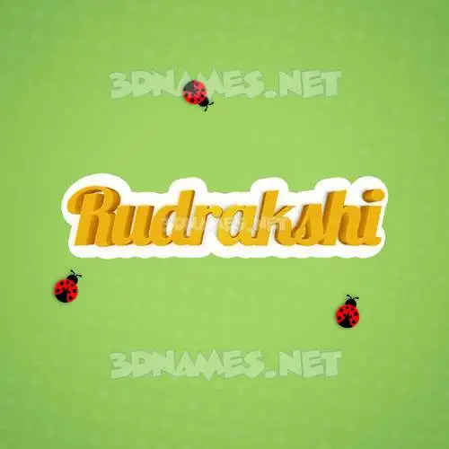 rudrakshi in Ladybugs style - 3D name wallpaper rudrakshi in Ladybugs style - 3D name wallpaper