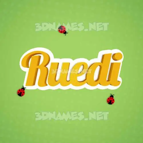 ruedi in Ladybugs style - 3D name wallpaper ruedi in Ladybugs style - 3D name wallpaper