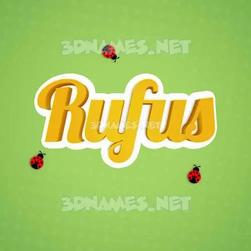 rufus in Ladybugs style - 3D name wallpaper rufus in Ladybugs style - 3D name wallpaper