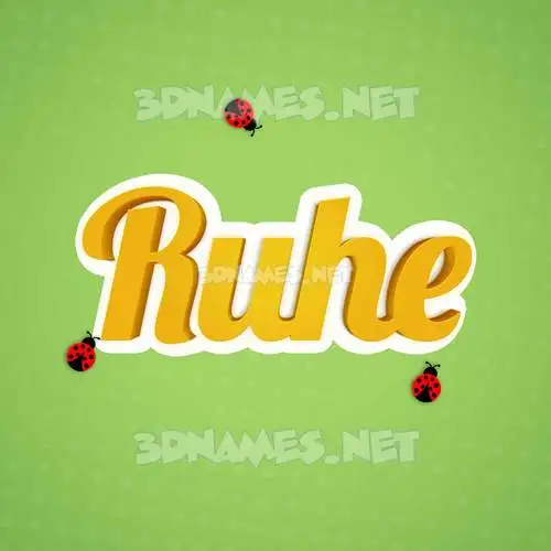ruhe in Ladybugs style - 3D name wallpaper ruhe in Ladybugs style - 3D name wallpaper
