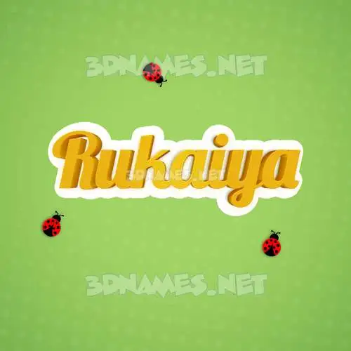 rukaiya in Ladybugs style - 3D name wallpaper rukaiya in Ladybugs style - 3D name wallpaper