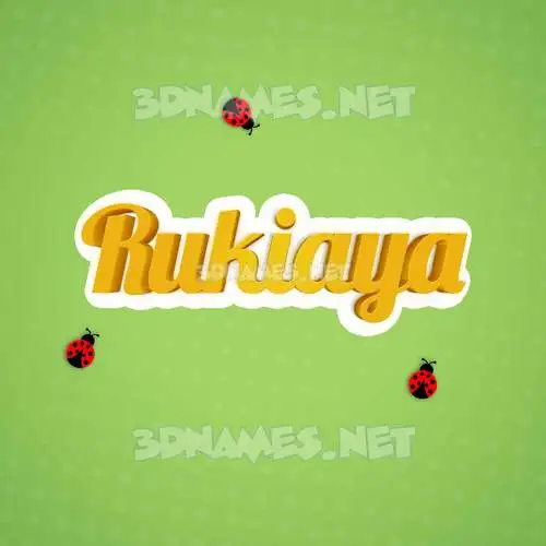 rukiaya in Ladybugs style - 3D name wallpaper