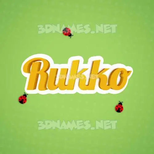 rukko in Ladybugs style - 3D name wallpaper