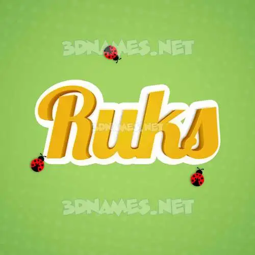 ruks in Ladybugs style - 3D name wallpaper ruks in Ladybugs style - 3D name wallpaper
