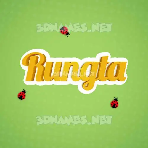 rungta in Ladybugs style - 3D name wallpaper