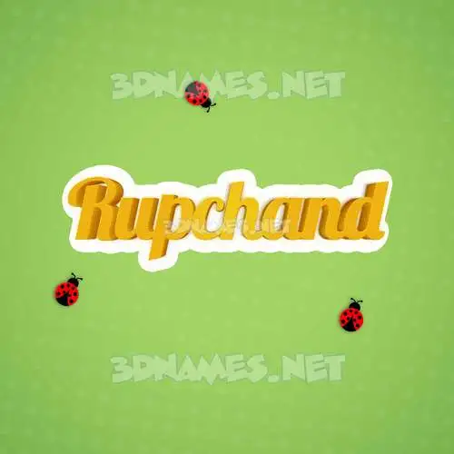 rupchand in Ladybugs style - 3D name wallpaper