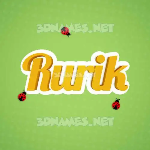 rurik in Ladybugs style - 3D name wallpaper