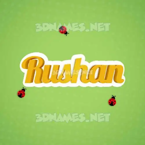 rushan in Ladybugs style - 3D name wallpaper rushan in Ladybugs style - 3D name wallpaper