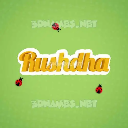 rushdha in Ladybugs style - 3D name wallpaper rushdha in Ladybugs style - 3D name wallpaper
