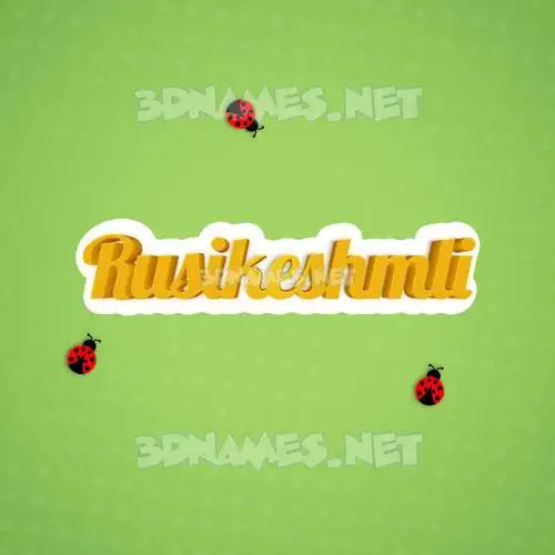 rusikeshmli in Ladybugs style - 3D name wallpaper rusikeshmli in Ladybugs style - 3D name wallpaper