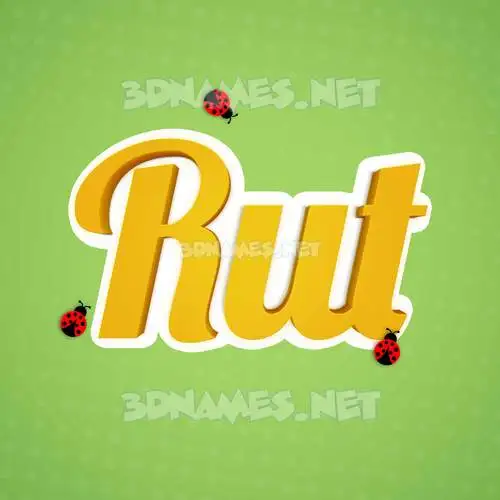 rut in Ladybugs style - 3D name wallpaper rut in Ladybugs style - 3D name wallpaper