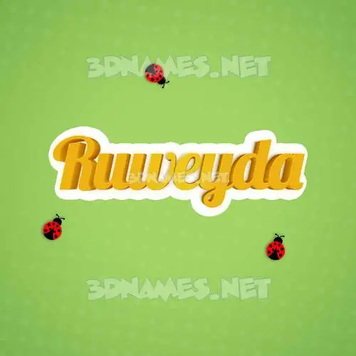 ruweyda in Ladybugs style - 3D name wallpaper ruweyda in Ladybugs style - 3D name wallpaper